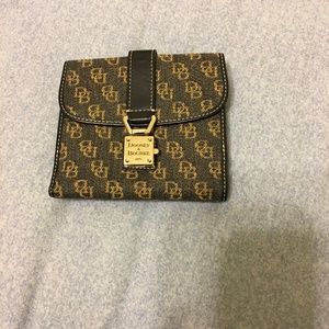 Dooney & Bourke Tan/Gray Monogram Wallet